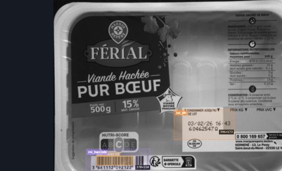 Deeper 12 Lecture OCR de dates et lots sur barquettes filmées